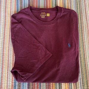 Burgundy 2XLT Polo Ralph Lauren Men's crewneck Short Sleeve T-Shirt